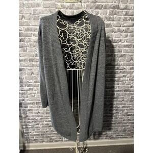 TORRID‎ Gray Wool Blend Cardigan with Lace Up Detail